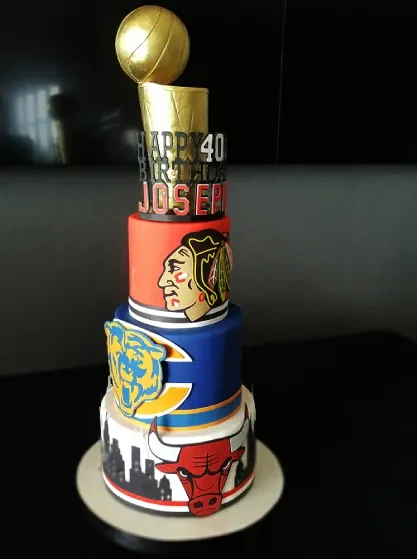 chicago sports teams celebration birthday cake