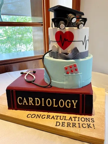 celebration cake cardiology doctor themed